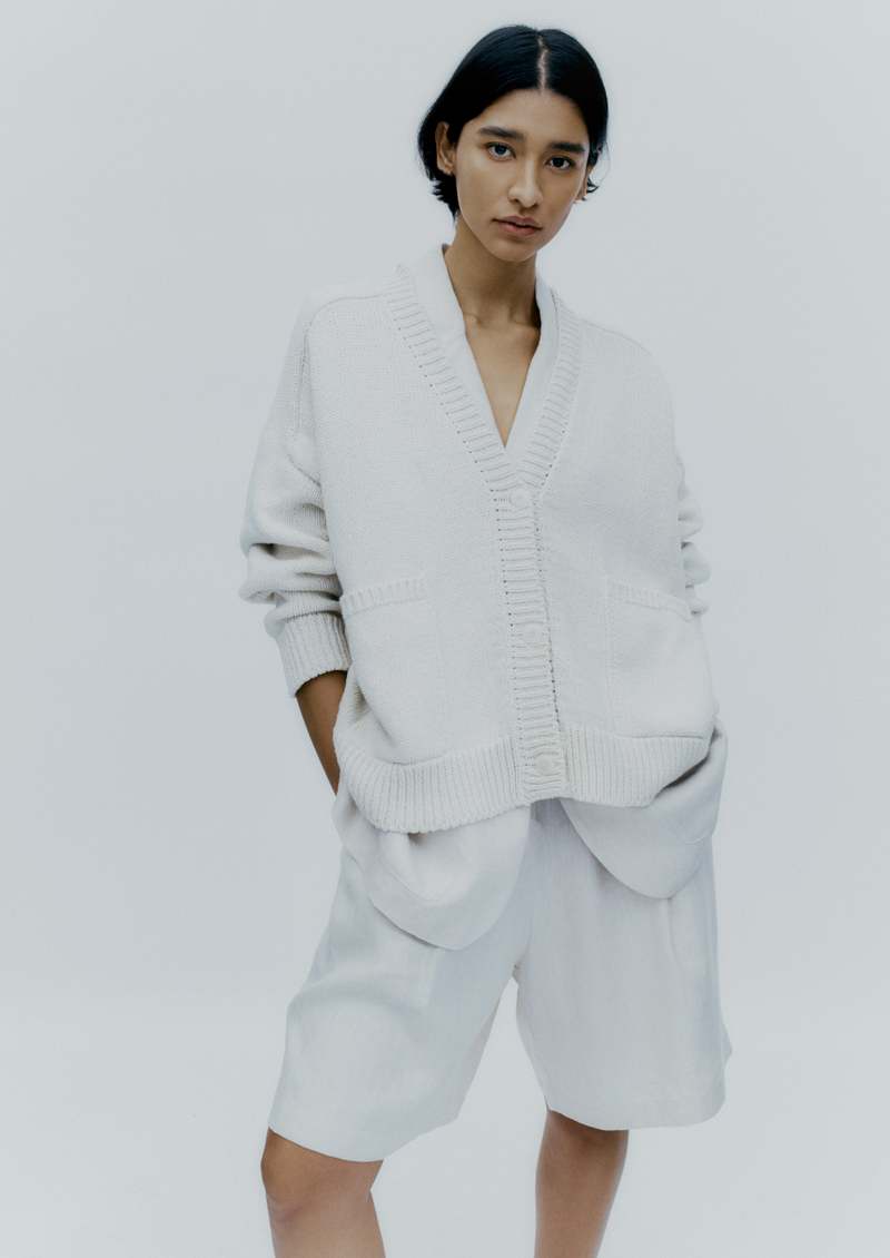 カーディガン cordera COTTON SADDLE CARDIGAN NATURAL Cotton Saddle Cardigan, Natural | Garmentory
