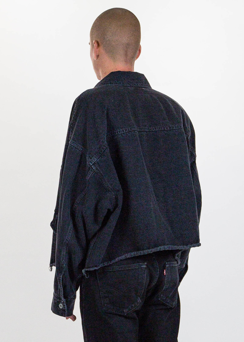 ジャケット・アウター Doublet cut off oversized denim jacket CUT OFF OVERSIZED DENIM JACKET