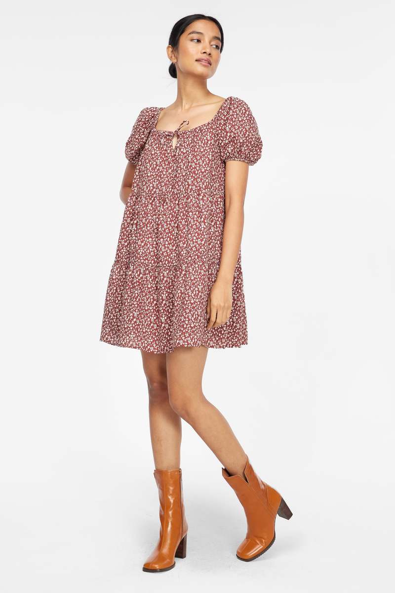Lacausa Playa Mini Dress - Cocoa Magic Mushroom