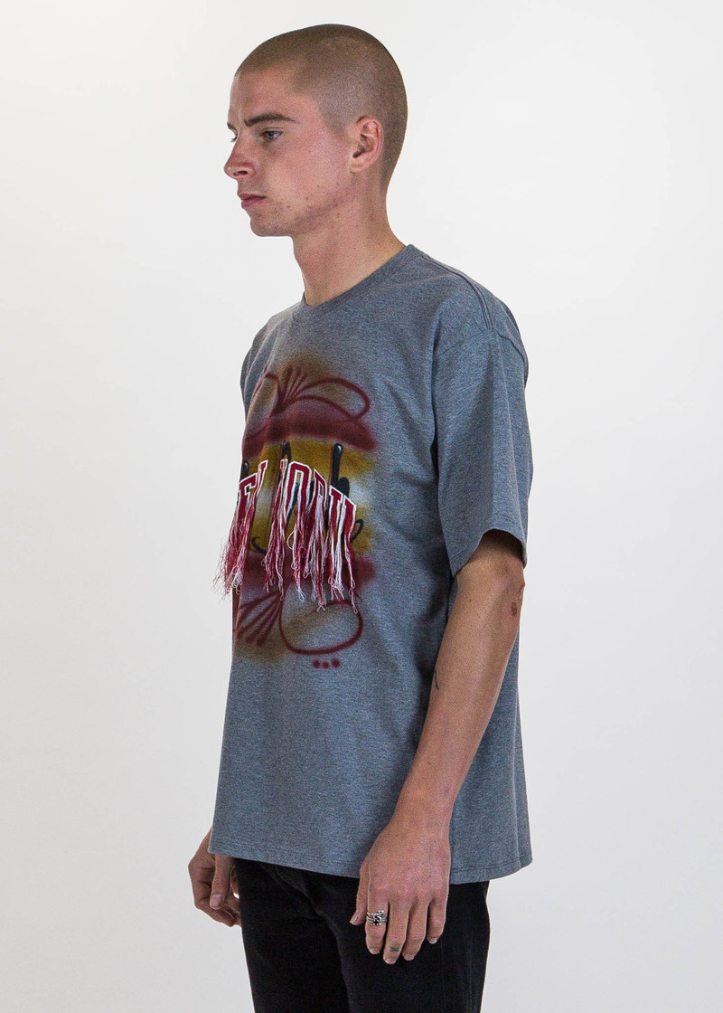 ダブレット　21ss　フリンジtシャツ doublet ダブレット 21SS CHAIN FRINGE EMBROIDERY T-SHIRT
