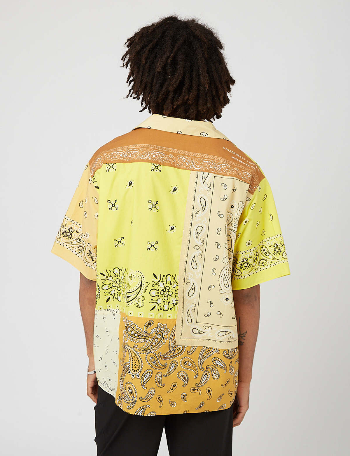 Kenzo Patchwork Short Sleeve Shirt - Golden Yellow | Garmentory