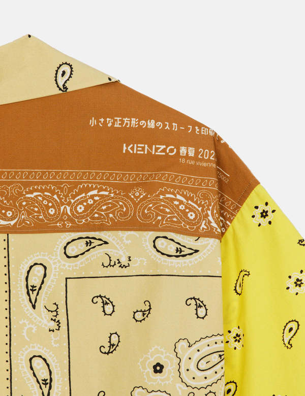 Kenzo Patchwork Short Sleeve Shirt - Golden Yellow | Garmentory