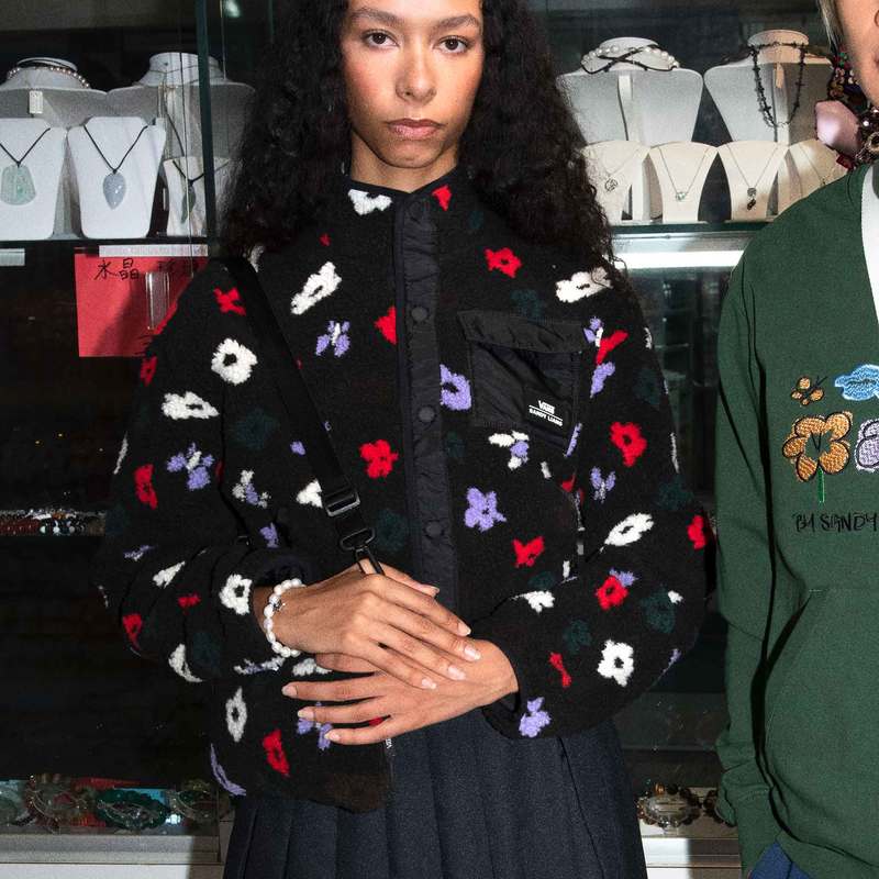 Sandy Liang x Vans Sherpa Jacket - Black | Garmentory