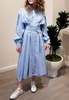 NKC Long Button Up Corset Dress - Blue - Thumbnail 2