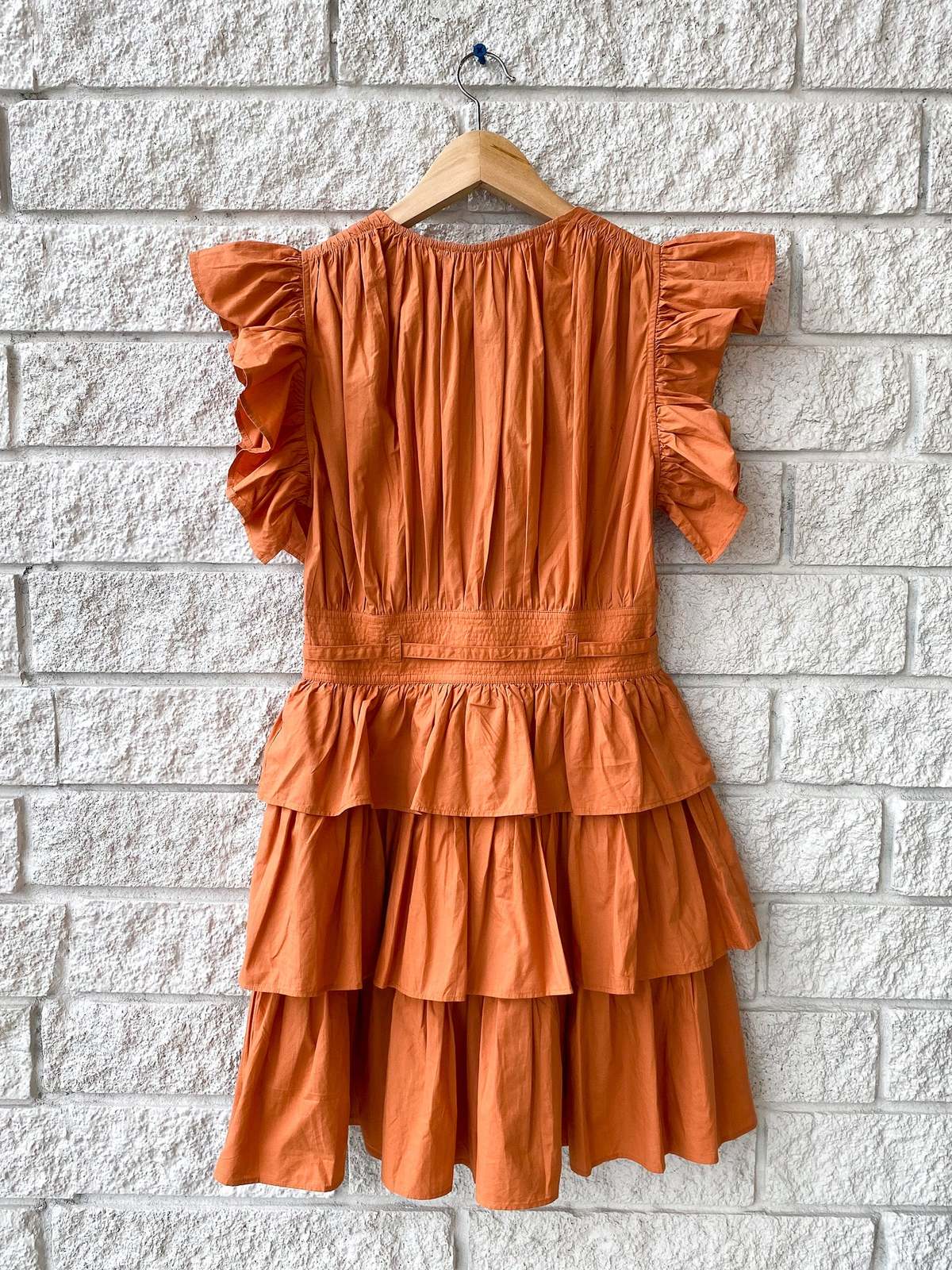 open lace back dress Freesia Gown - Saffron Orange Open Back Silk Dress main image 0