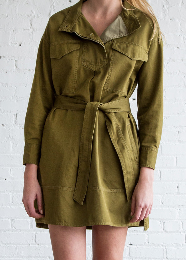 Isabel Marant Etoile Omeo Dress Khaki | Garmentory