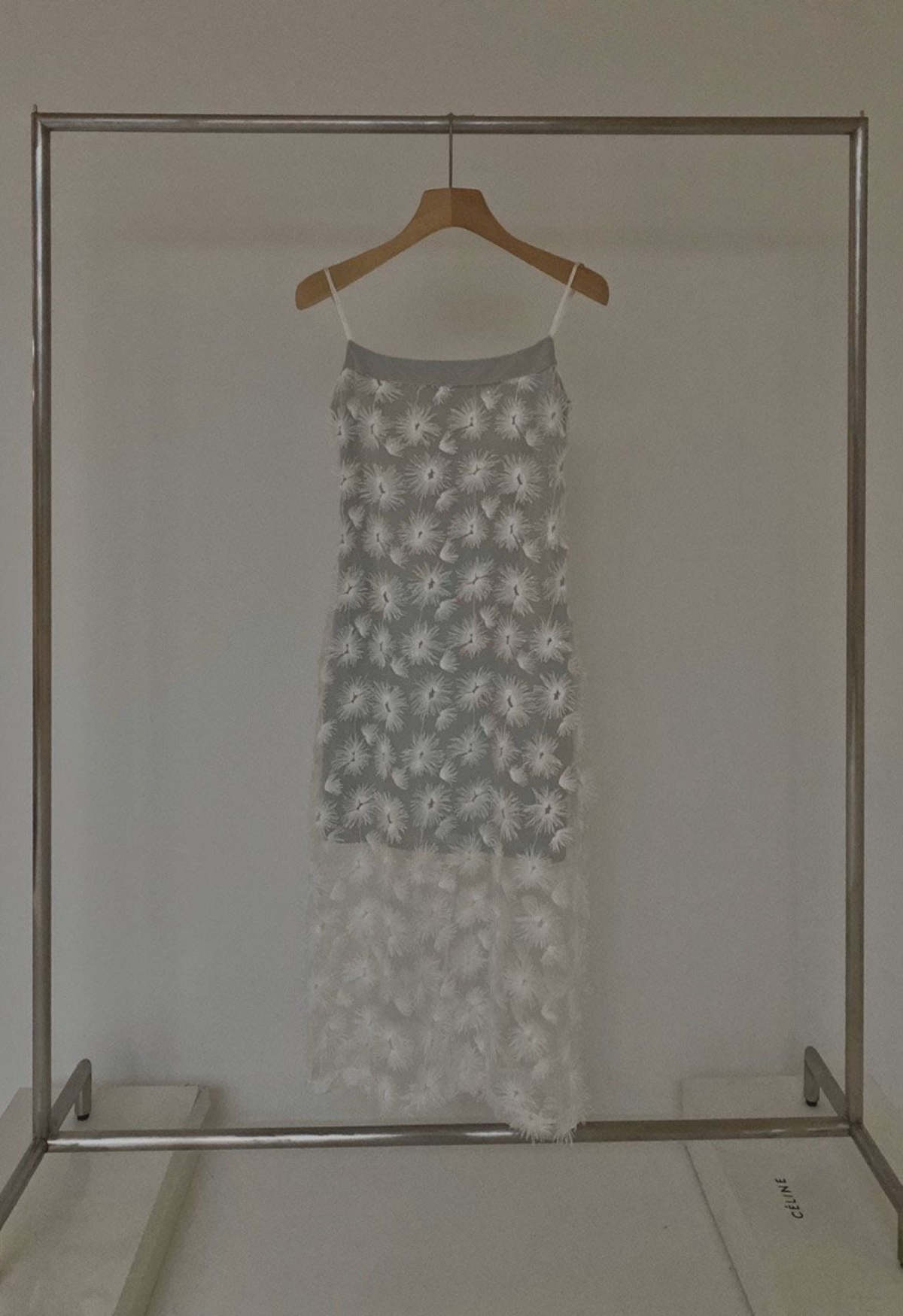 NKC Glitter Tuft Flower Dress - Silver - Image 4 of 4