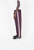 FOUR HORSEMEN Pintuck Straight Track Pant - Burgundy  - Thumbnail 2