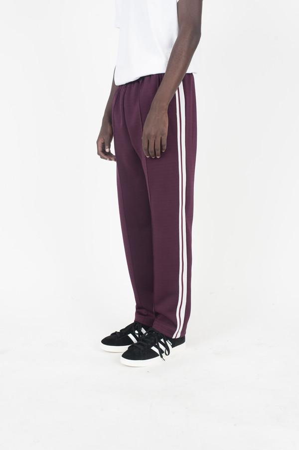 FOUR HORSEMEN Pintuck Straight Track Pant - Burgundy 
