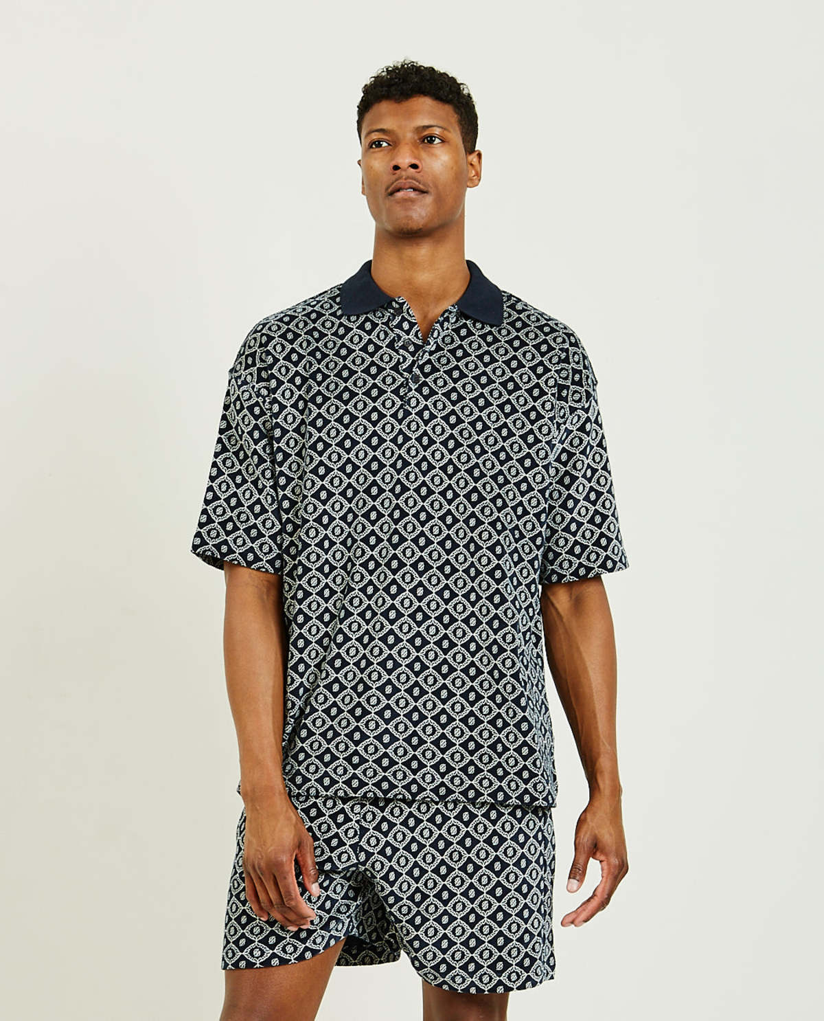 美品 BoTT CHECKERBOARD VELOUR POLO サンプル品 BoTT / CHECKERBOARD VELOUR POLO / BROWN | Sopho