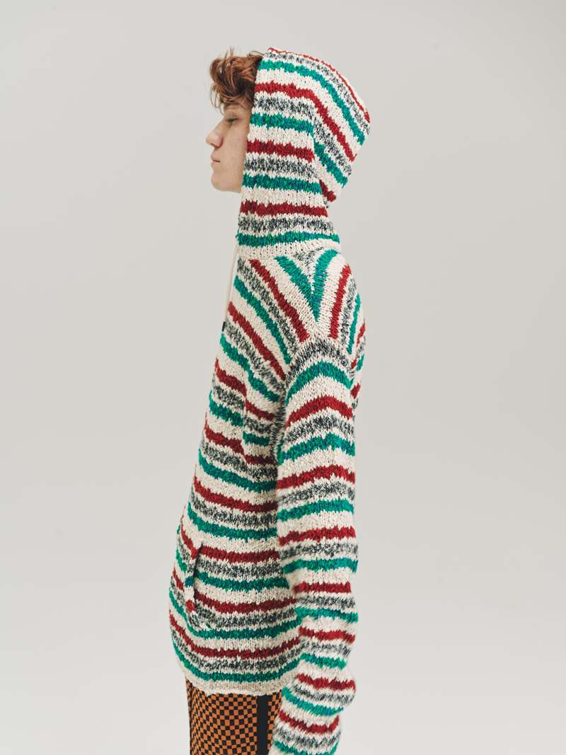 【MARNI】 Striped cotton-blend hoodie Striped cotton-blend hoodie in green - Marni | Mytheresa