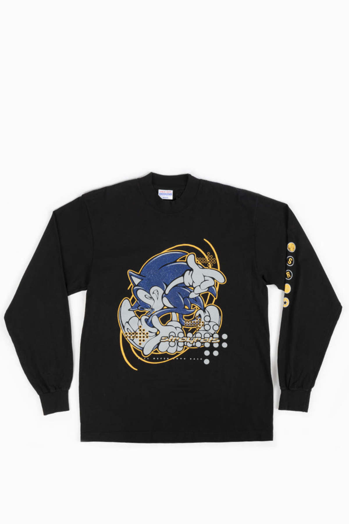 Stray Rats Sonic The Hedgehog Edition No Regrets T-Shirt - Black 