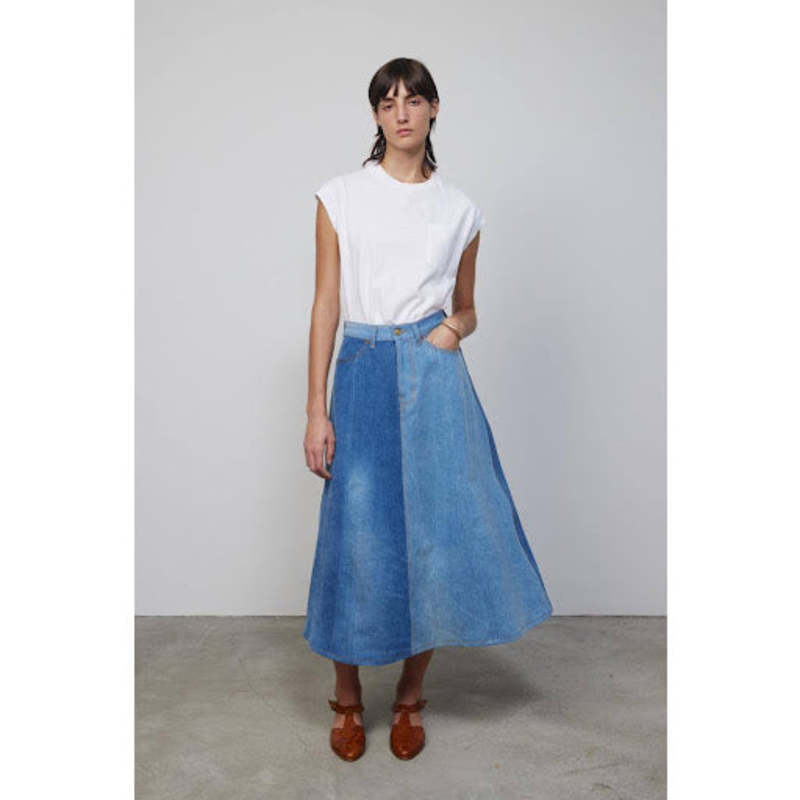 【deres】first denim skirt Simone Pre-order] Simone / first denim skirt (INDIGO) – deres.online