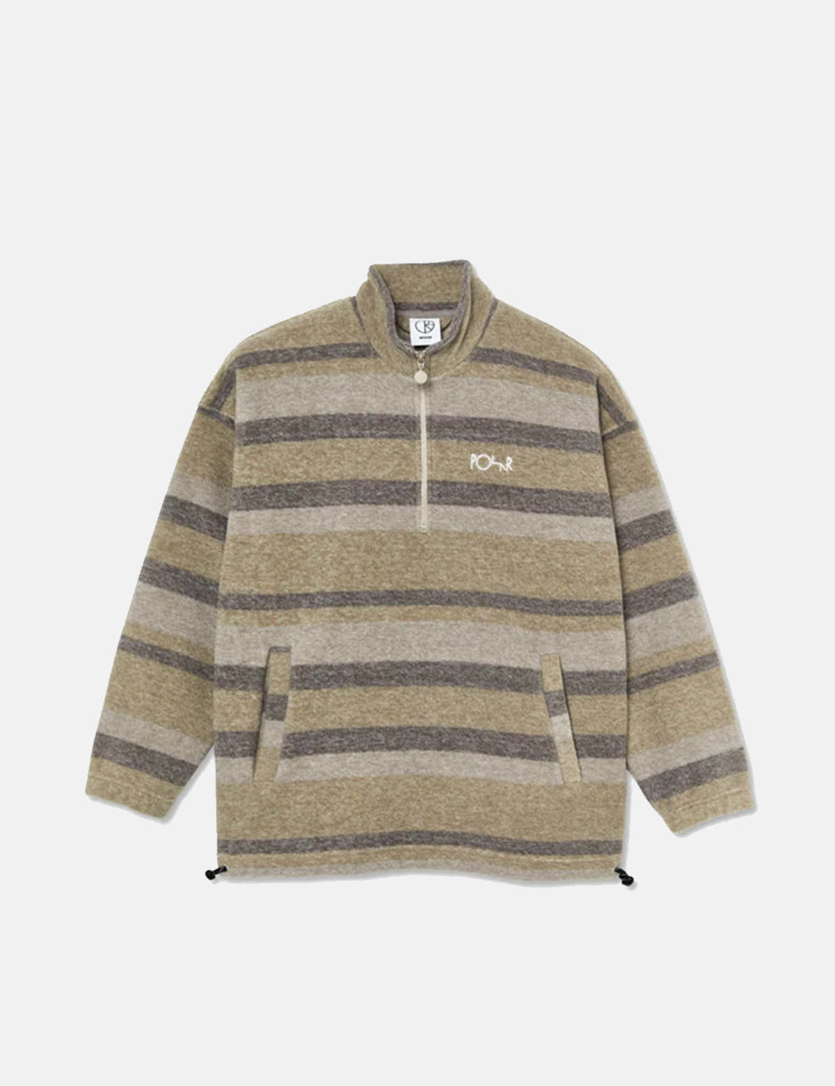 Polar Skate Co. Multistripe Fleece Pullover - Light Brown | Garmentory