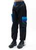 Black Lux Black And Water Printed Cargo Pants - Thumbnail 4