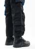 Black Lux Black And Water Printed Cargo Pants - Thumbnail 7