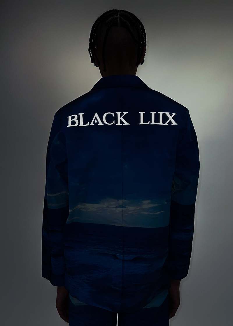 Black Lux Multi Water Printed Blazer