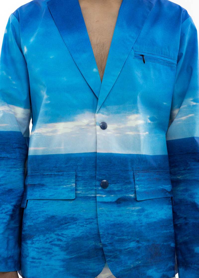 Black Lux Multi Water Printed Blazer