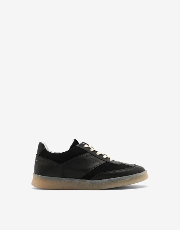 スニーカー MM6 Maison Margiela 6 Court Sneakers Black MM6 Maison Margiela 6 Court low-top Sneakers | Black | FARFETCH