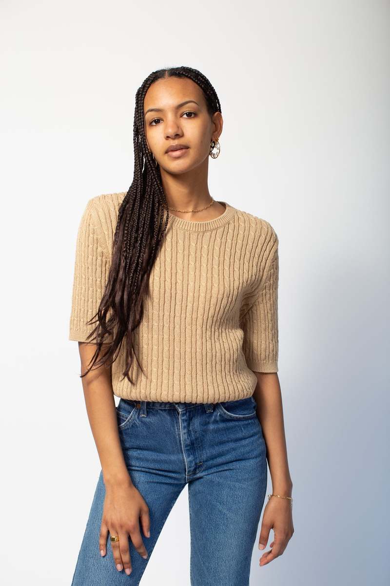 Liz Claiborne Knit Top - Beige