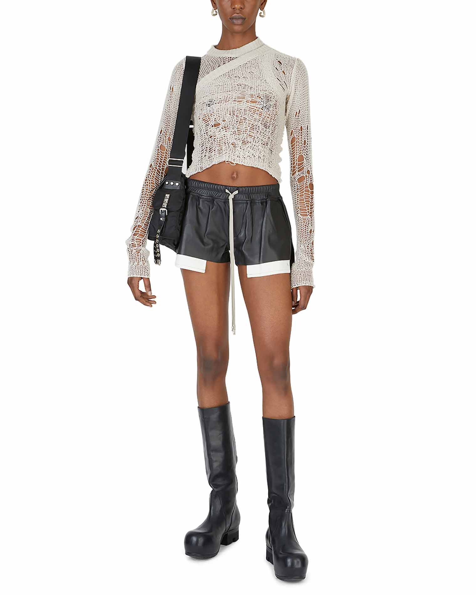 Rick Owens Banana Net Sweater - beige | Garmentory