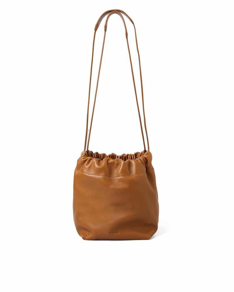 Jil Sander Drawstring Shoulder Bag - brown Leather | Garmentory