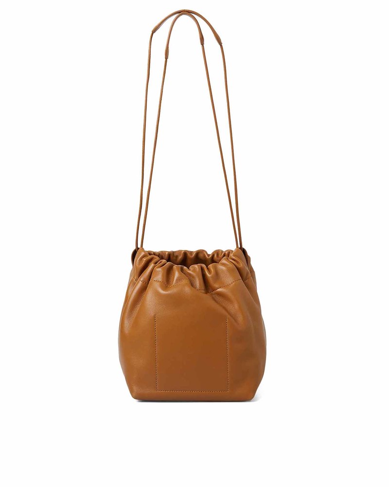 ◇Jil Sander◇ Drawstring cross bag brown JSPT853596WTB00106 Jil Sander Drawstring Shoulder Bag - brown Leather | Garmentory