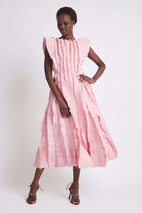 Aje Hybrid Midi Dress - rose pink | Garmentory