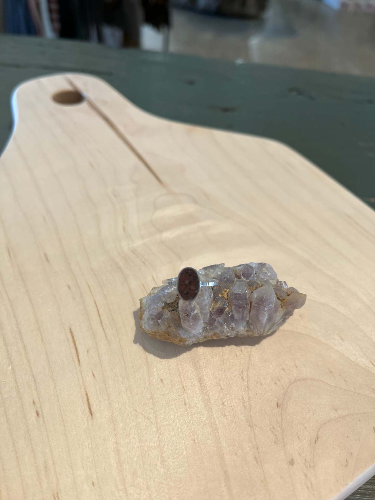 Young In The Mountains Oval Silver Moon Ring - Silver - Image 2 of 2