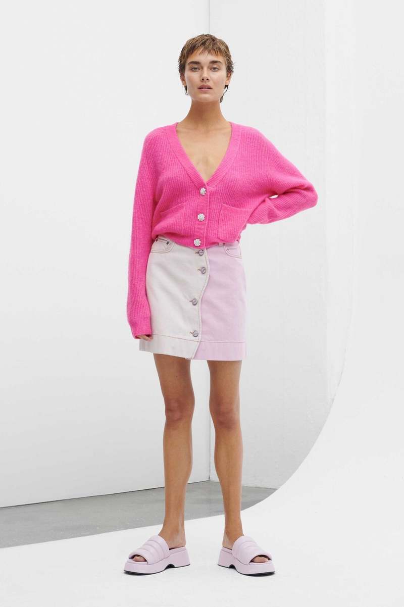 Ganni Overdyed Cutline Mini Skirt | Garmentory