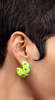 Safsafu Rave Earrings - Yellow Neon - Thumbnail 4