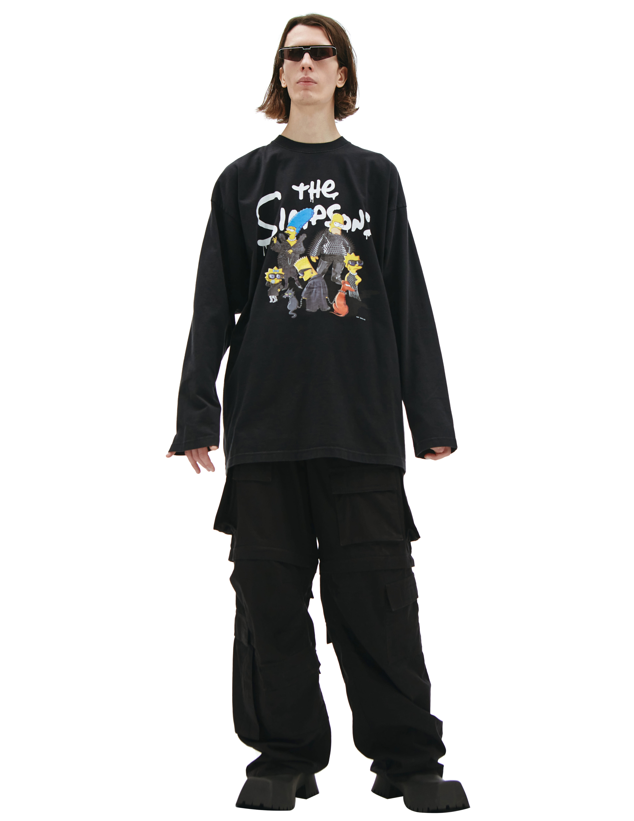 早期完売★BALENCIAGA THE SIMPSONS 長袖Tシャツ OVERSIZED Balenciaga The Simpsons Oversized long sleeve t-shirt