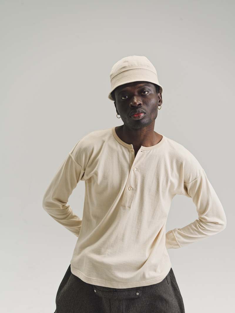 Taiga Takahashi Cotton Henry Neck Shirt - Ivory | Garmentory