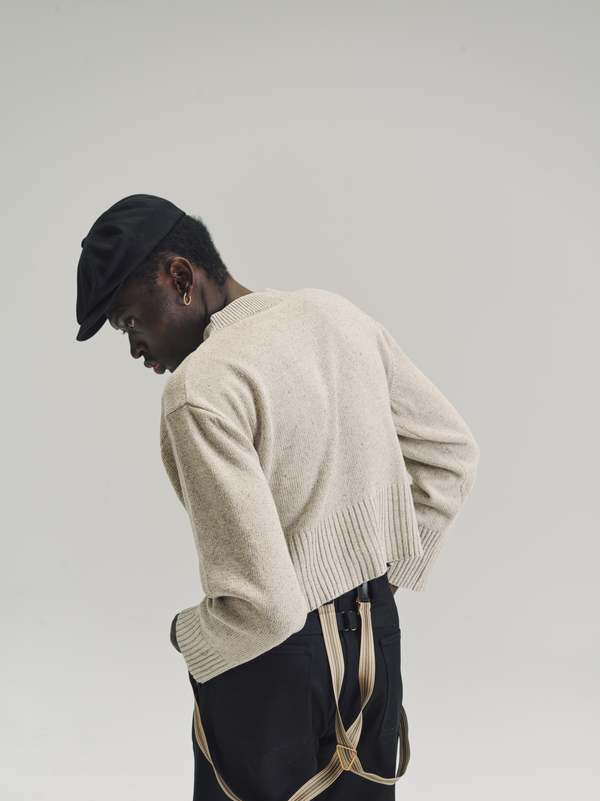 Taiga Takahashi Silk V-Neck Sweater - Ivory | Garmentory