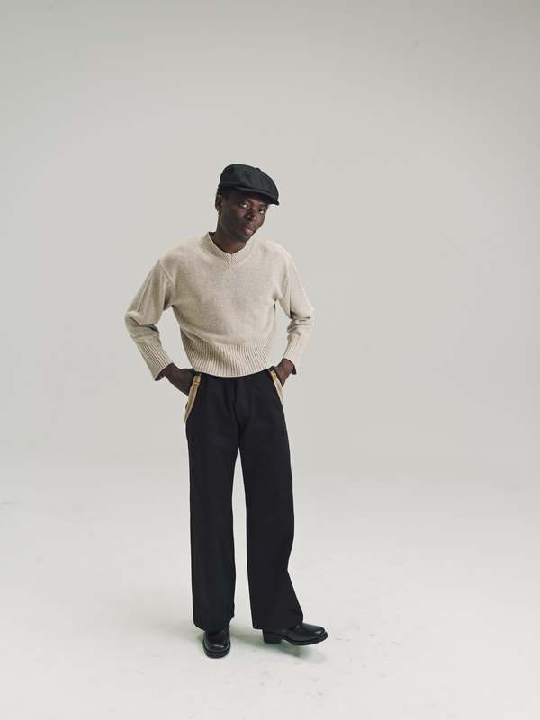 Taiga Takahashi Silk V-Neck Sweater - Ivory | Garmentory