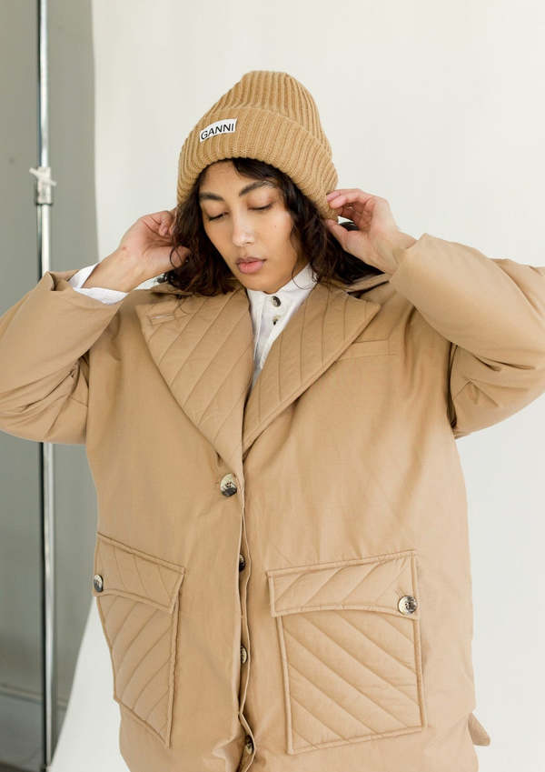 Ganni Beanie - Tiger's Eye | Garmentory