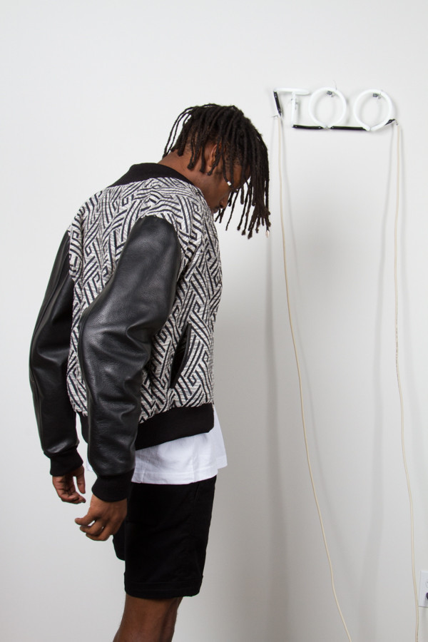 MÂCONNAIS VÂRSITY JACKET - Black/Print MÂCONNAIS VÂRSITY JACKET - Black/Print