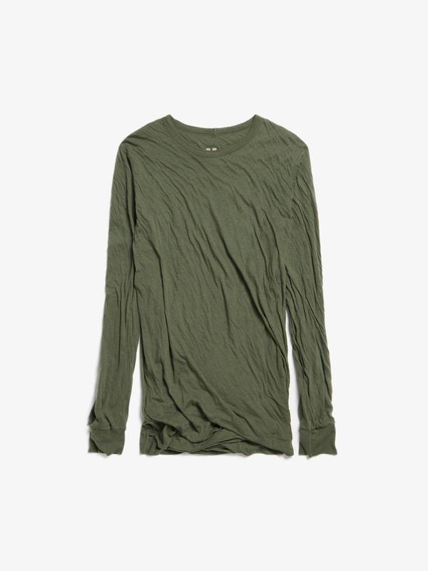 Rick Owens M FW21 Gethsemane Double Cotton Longsleeve - Khaki