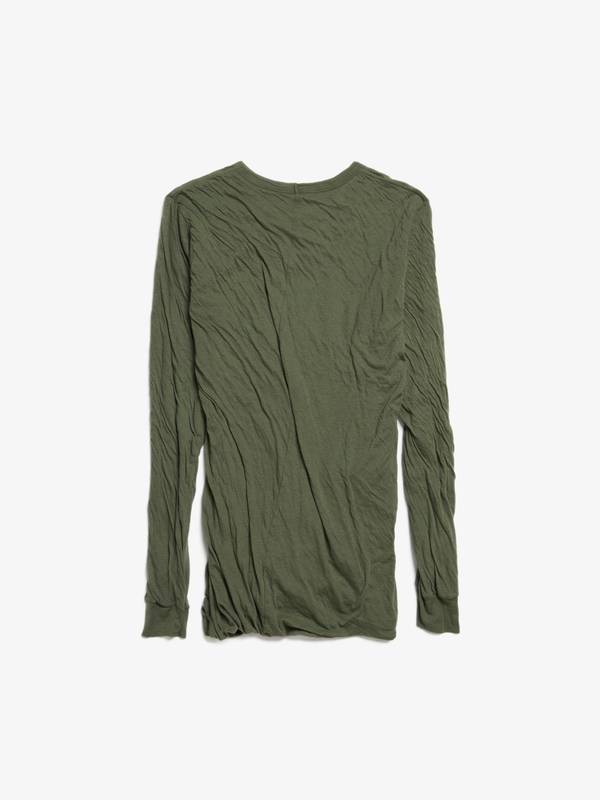 Rick Owens M FW21 Gethsemane Double Cotton Longsleeve - Khaki