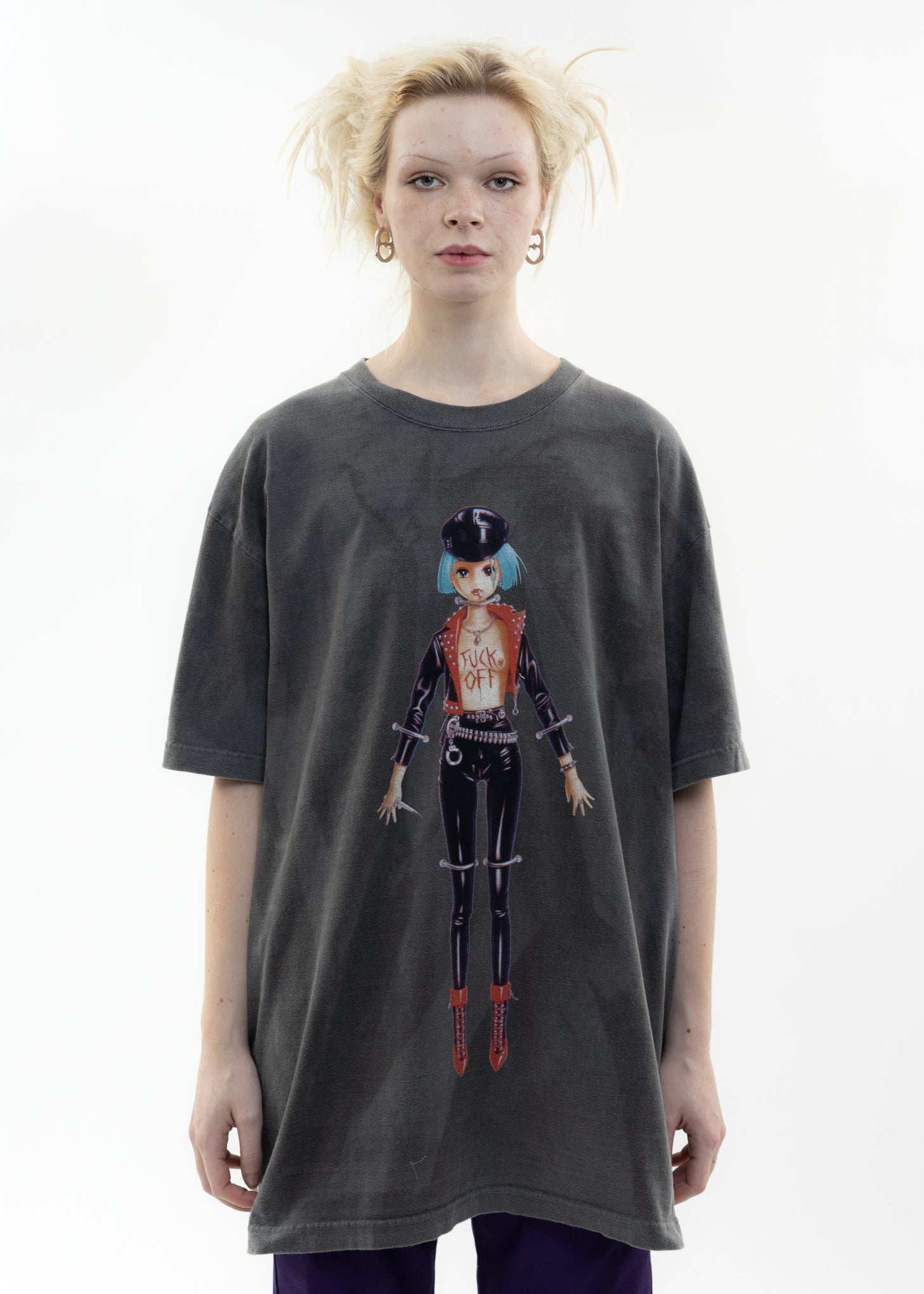Black-Hand-Dyed-T-Shirt---FUCK