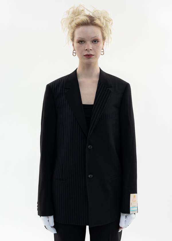 Doublet UPCYCLE OVERDYED TAILORED Jacket - Black | Garmentory