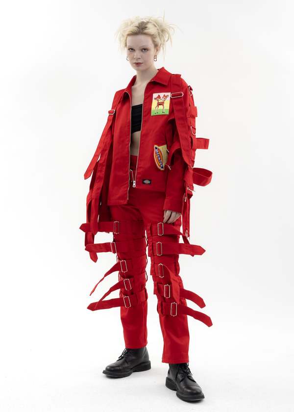 KIDILL × Dickies Chaos Bondage Pants - Red | Garmentory