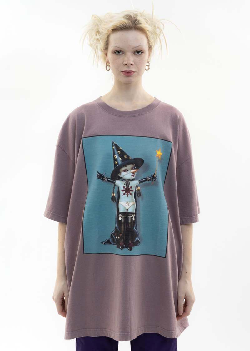 【KIDILL】LAYERED SHIRT Kidill Used Grey KIDILL × EDWIN Witchie T-Shirt - Artwork by