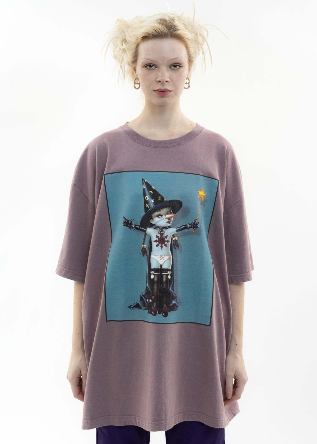 kidill EDWIN ビッグサイズTシャツ Kidill Used Grey KIDILL × EDWIN Witchie T-Shirt - Artwork by