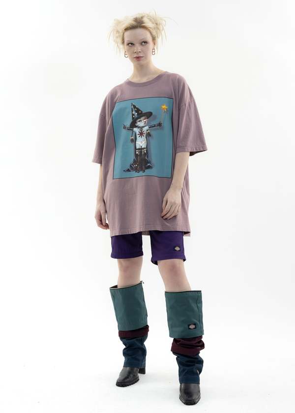 kidill EDWIN ビッグサイズTシャツ Kidill Used Grey KIDILL × EDWIN Witchie T-Shirt - Artwork by