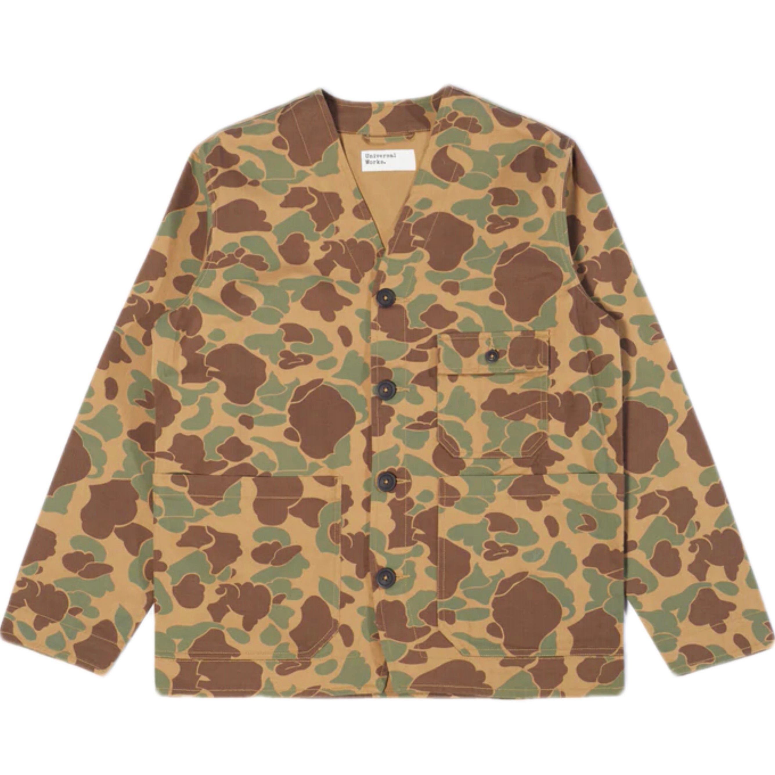 UNIVERSAL WORKS Cabin Jacket - Sand UW Cotton Camo | Garmentory