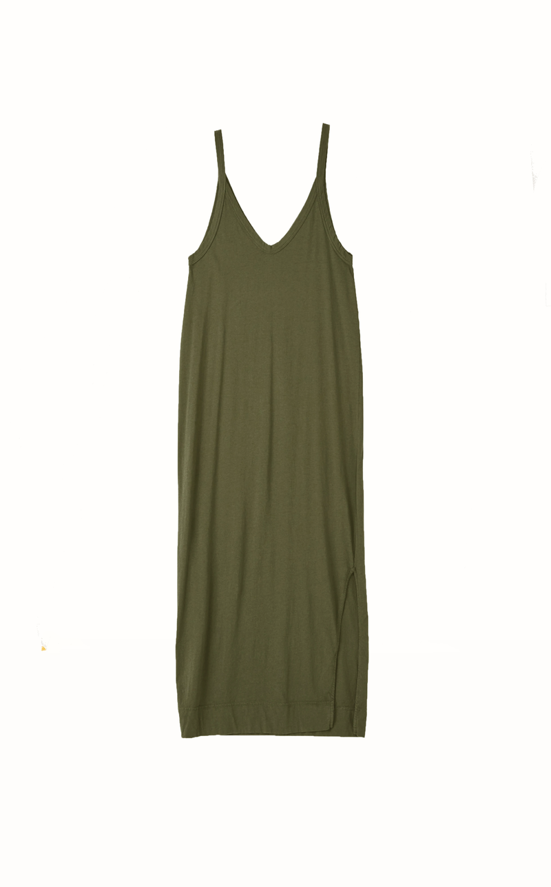 Bassike Jersey Slip Dress - Caper Green | Garmentory