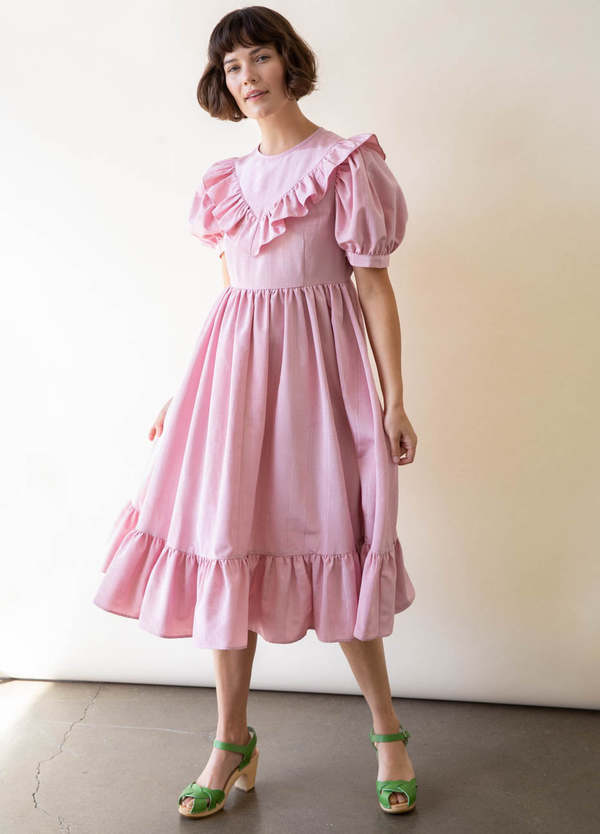 batsheva pink dress Caroline Dress in Pink Lace 18