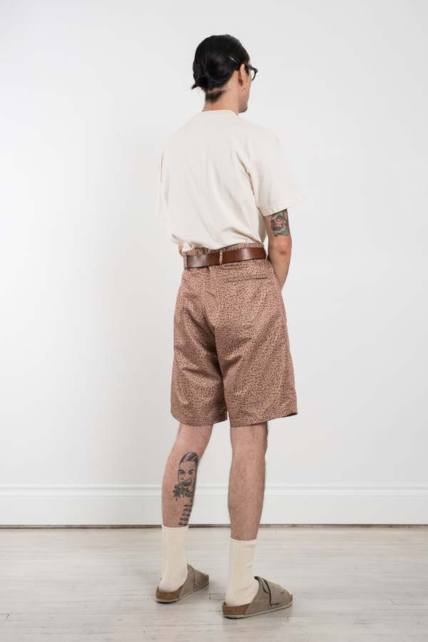 Engineered Garments Poly Fiber Sunset Short - Brown/Leopard Print