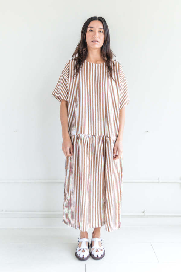 chinese dress ladies Together Segal everyday long dress for petite women in black and white linen main image 0